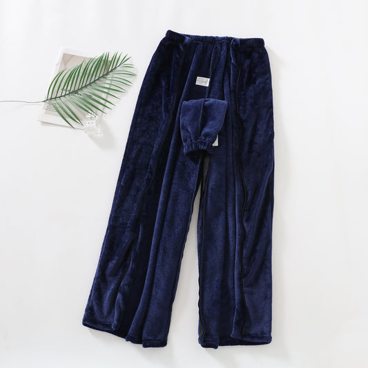 Men's Post Surgery Adaptive Recovery Coral Fleece Pants