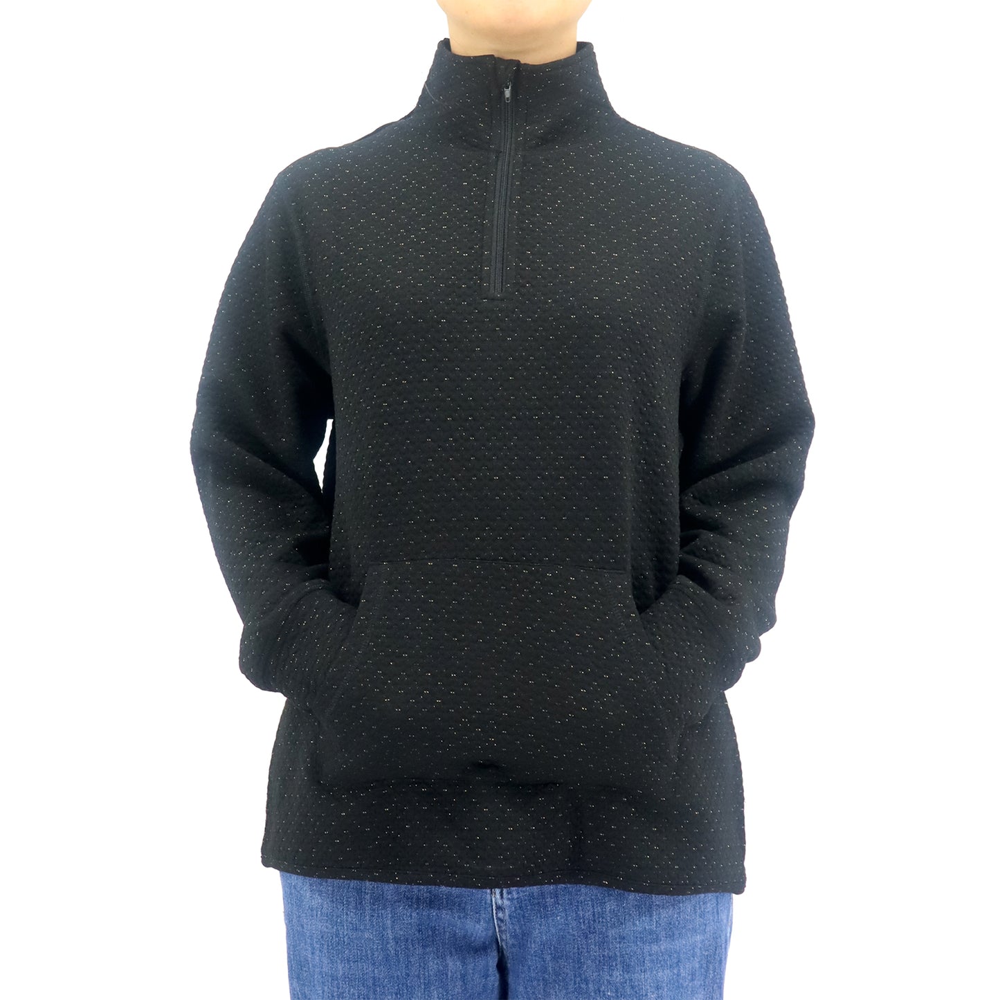 Women's Easy Dressing Open Back Half Zip Sweater