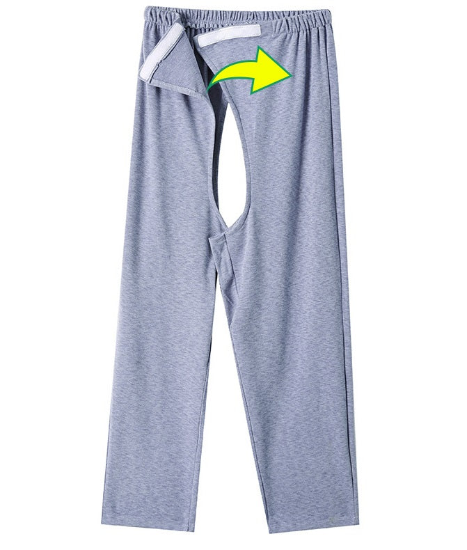 Uisex Adaptive Open Crotch Pants